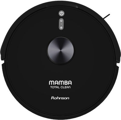 Rohnson Mamba Total Clean Robot Vacuum Cleaner for Sweeping & Mopping with Mapping and Wi-Fi Black