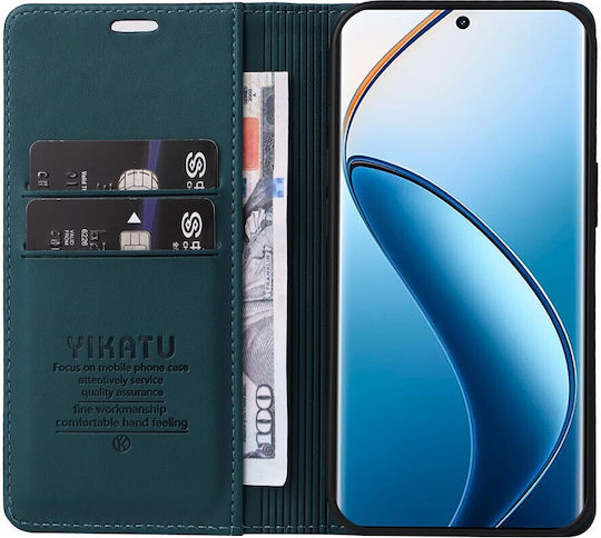Yikatu Folio Series Book Δερματίνης / Σιλικόνης / Πλαστικό Πράσινο (Realme 12 Pro 5G / 12 Pro+ Plus 5G)