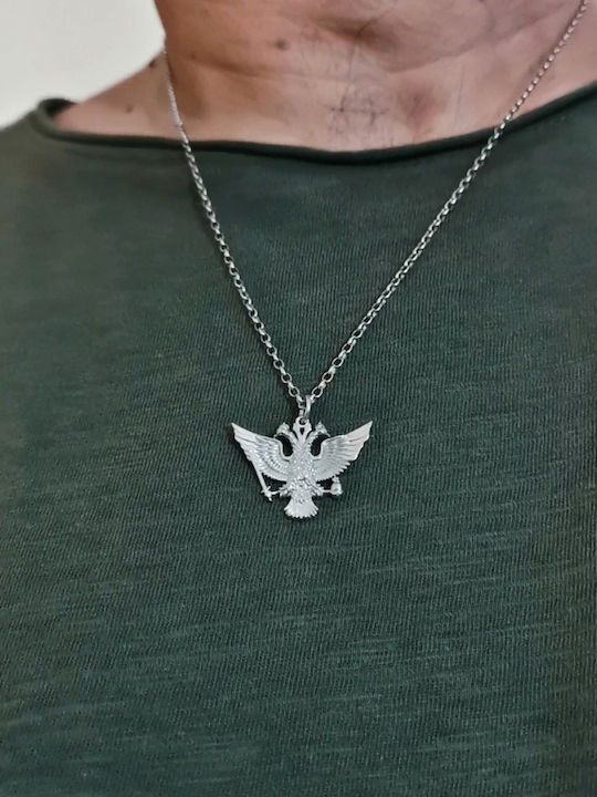 Aris Dentopoulos Jewellery Κολιέ Βυζαντινό Φυλαχτό από Ασήμι