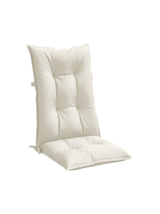 vidaXL Garden Chair Cushions with Backrest Beige 2 Pieces 50x120cm
