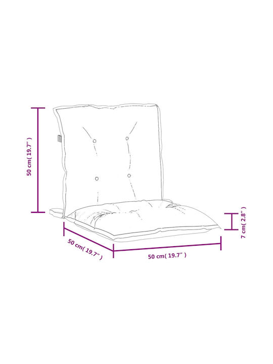 vidaXL Garden Chair Cushions with Backrest Anthracite 4 Pieces 50x100 cm