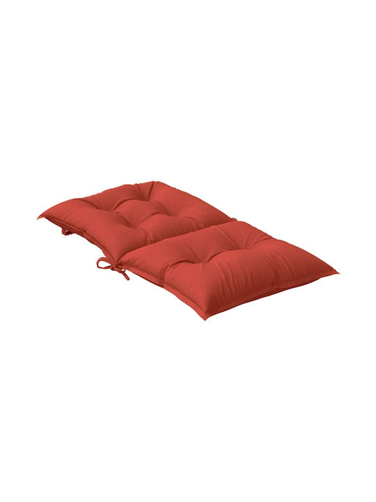 vidaXL Garden Chair Cushions with Backrest Red 4 Pieces 50x100cm