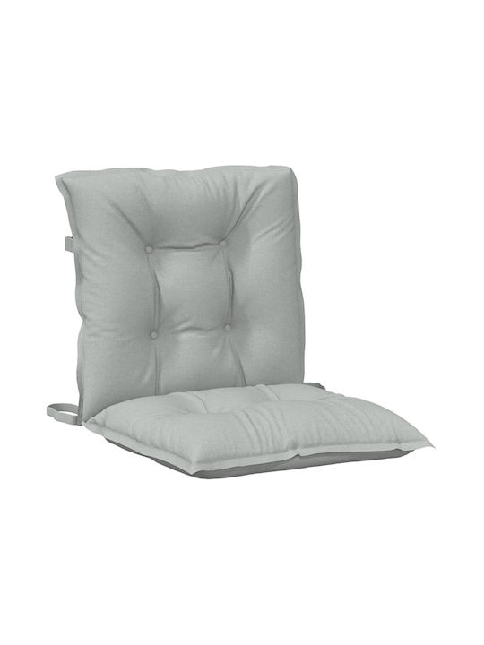 vidaXL Garden Chair Cushion With Backrest Light Gray 6 Pieces 50x100 cm