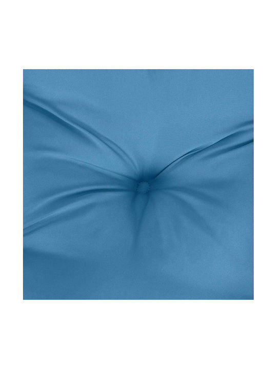 vidaXL Garden Chair Cushion with Backrest Blue 4 Pieces 50x100cm