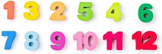 Woodyland Woody Didactic Counting Lessons Wanduhren Hölzernes Mehrfarbig Ø30cm