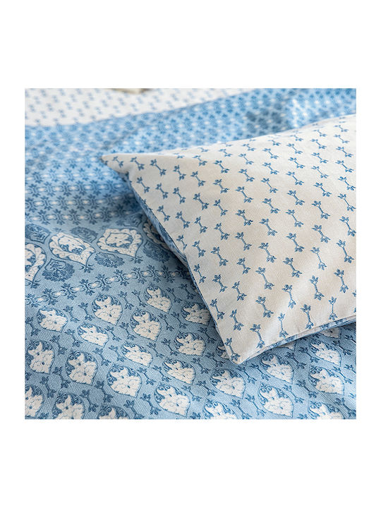 Palamaiki Sheet Sets King Size with Elastic 240x260+30cm. Fashion Life FL6217 Light Blue 4pcs