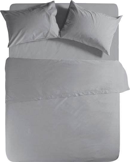 Nef-Nef Homeware Единично 100x200+30см. с Ластик Basic Silver Grey