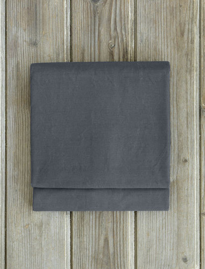 Nima Unicolors Σεντόνι Μονό 160x260εκ. Midnight Gray