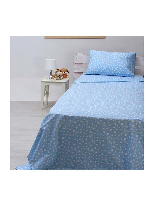 Sunshine Sheet Sets Single with Elastic 105x205+30cm. Feelings 22 Blue 22 3pcs