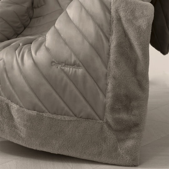 Guy Laroche Utopia Фотьойл Throw 2 Страни Космат 120x170см Taupe