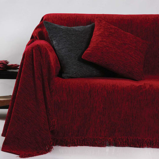 Anna Riska 1300 Sesselüberwurf Chenille 150x180cm Rote
