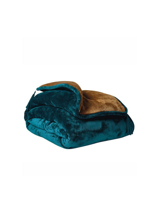 Kentia Armchair Throw 2 Sides Ivanna x160cm Blue