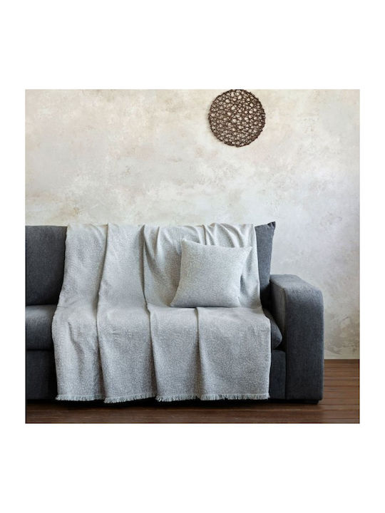 Nima Secret Ριχτάρι Πολυθρόνας Chenille 180x180εκ. Gray 33197