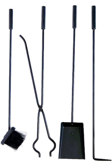 Strend Pro Fireplace Tool Set with Stand Holder Black