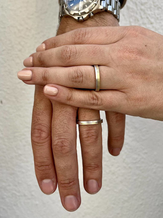 Valauro Bicolour Matte Wedding Ring 438a-aa