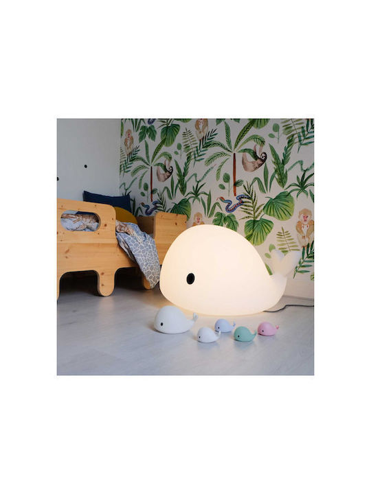 Flow Lumini LED Lampă decorativă pentru copii Atingere Moby Roz 7.5x4.5x5.5εκ. Balena