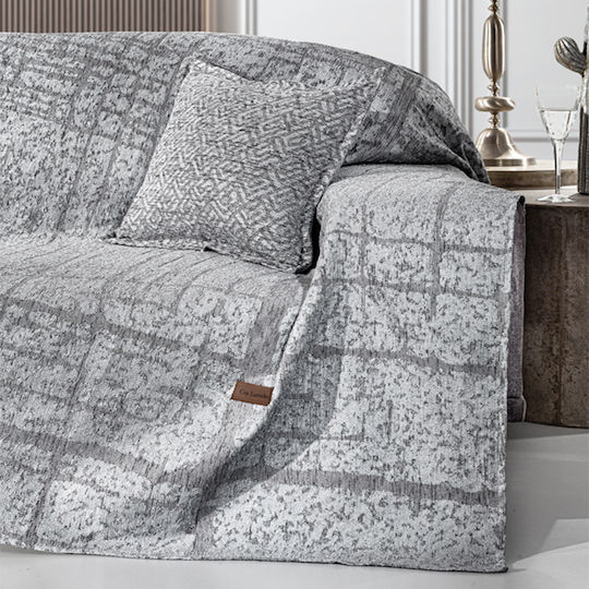 Guy Laroche Monte Ριχτάρι Τριθέσιου Καναπέ Chenille 180x300εκ. Grey 1133030223022