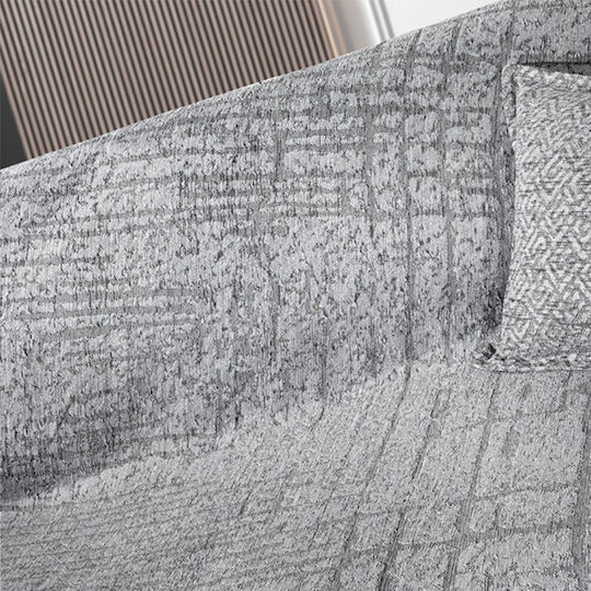Guy Laroche Monte Ριχτάρι Τριθέσιου Καναπέ Chenille 180x300εκ. Grey 1133030223022