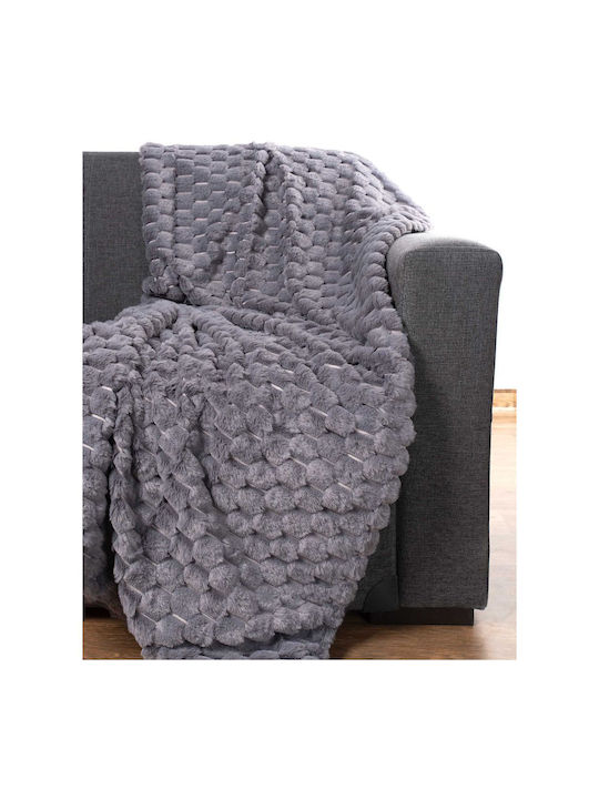 Silk Fashion Κουβέρτα Γούνινη Καναπέ 130x160εκ. Καφέ