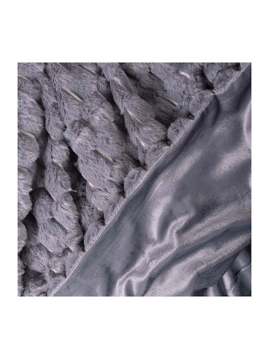 Silk Fashion Κουβέρτα Γούνινη Καναπέ 130x160εκ. Καφέ