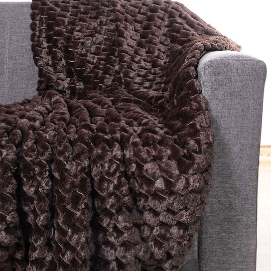 Silk Fashion Καναπέ 130x160εκ. Καφέ