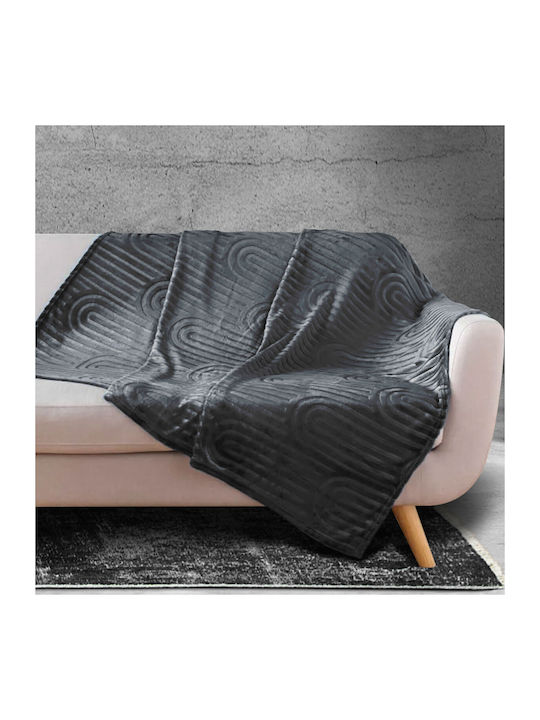 Kipper Mariolis Ριχτάρι Πολυθρόνας Ζακάρ 150x220εκ. Grey