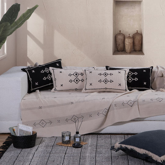 Nef-Nef Homeware Figerald Покривка За Четириместен Диван Жакард 180x350см Натурален