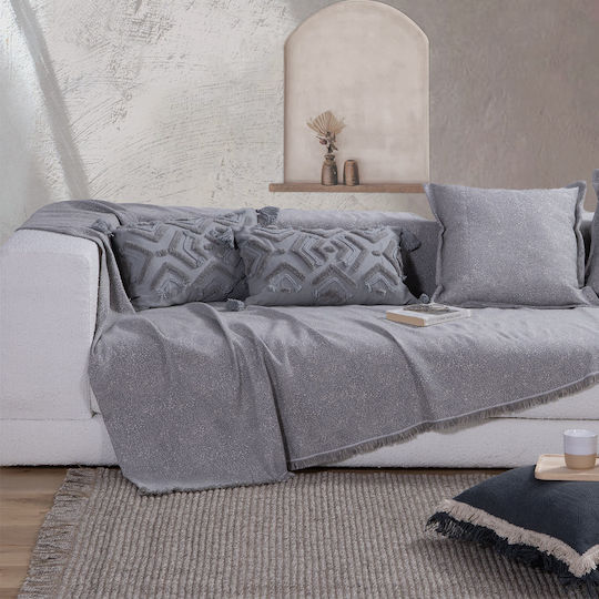Nef-Nef Homeware Aronia Ριχτάρι Πολυθρόνας 170x180εκ. Grey 035765