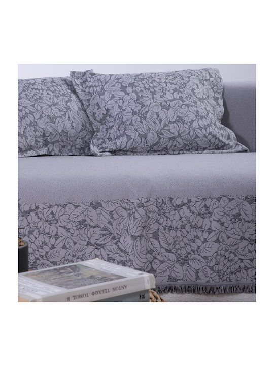 Nef-Nef Homeware Ριχτάρι Πολυθρόνας Ambrose 170x180εκ. Grey