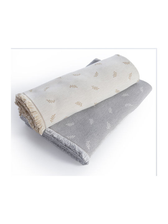 Nef-Nef Homeware Amaranta Ριχτάρι Πολυθρόνας Ζακάρ 170x180εκ. Grey