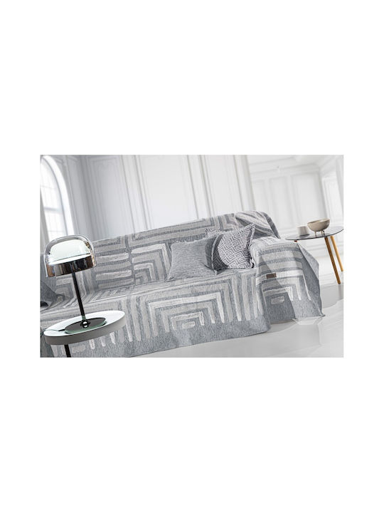 Guy Laroche Dreisitzer-Sofa Wurf Dali 180x300cm Silver