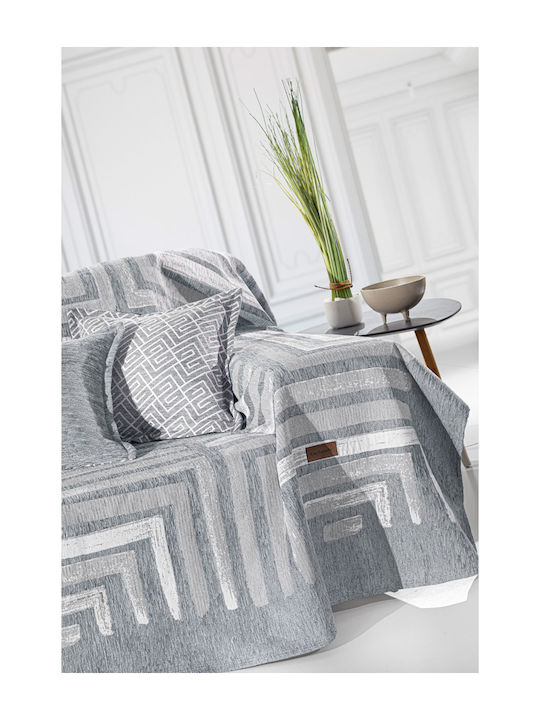 Guy Laroche Dali Ριχτάρι Πολυθρόνας Chenille 180x150εκ. Silver