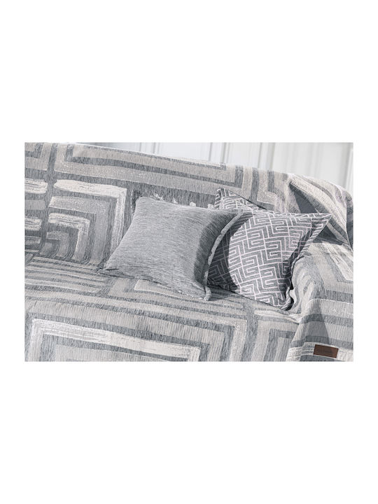 Guy Laroche Dali Ριχτάρι Πολυθρόνας Chenille 180x150εκ. Silver