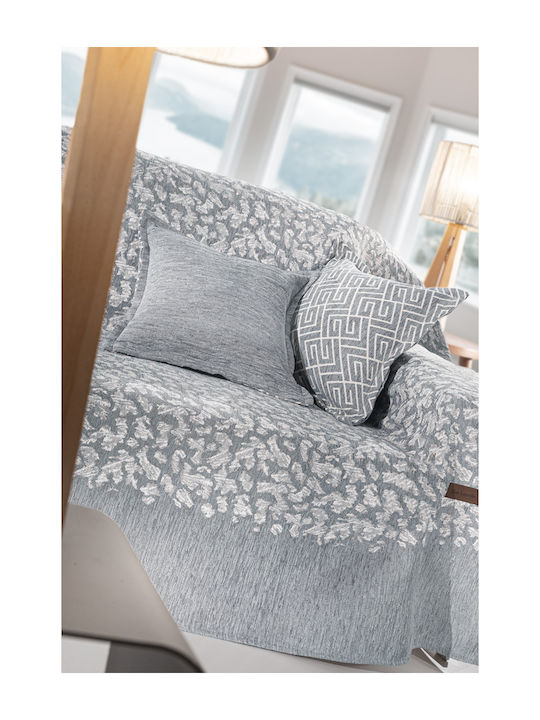 Guy Laroche Monet Ριχτάρι Πολυθρόνας Chenille 180x150εκ. Silver