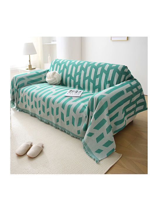 Beauty Home Throws Set 3 pcs Fur Green 8613SETA3