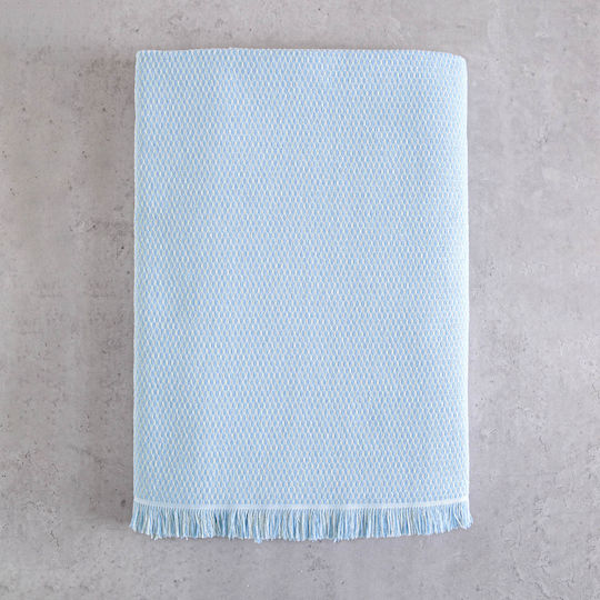 Rythmos Utopia Three-Seater Sofa Throw 2 Sides Jacquard 180x280cm Light Blue