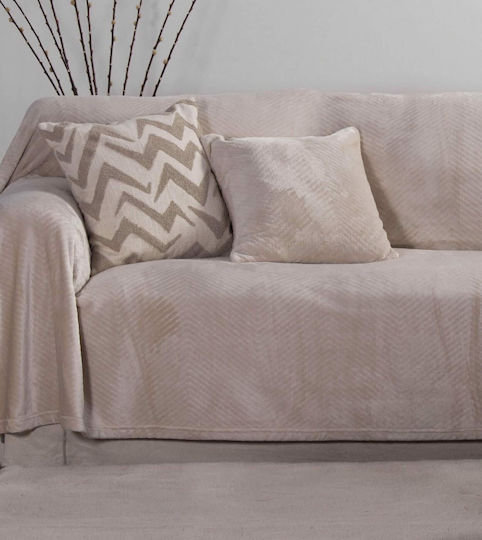 Nef-Nef Homeware Sofa Cushion Dakari Fleece Ecru 45x45cm