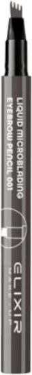 Elixir Liquid Microblading Waterproof Pencil for Eyebrows 001 Dark Roast