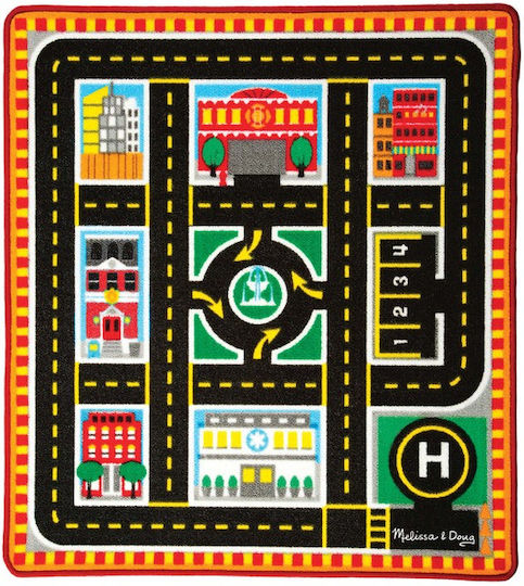 Melissa & Doug Χαλάκι Δραστηριοτήτων Αυτοκινητόδρομος Πολύχρωμο 99x91cm Πάχους 3.8mm