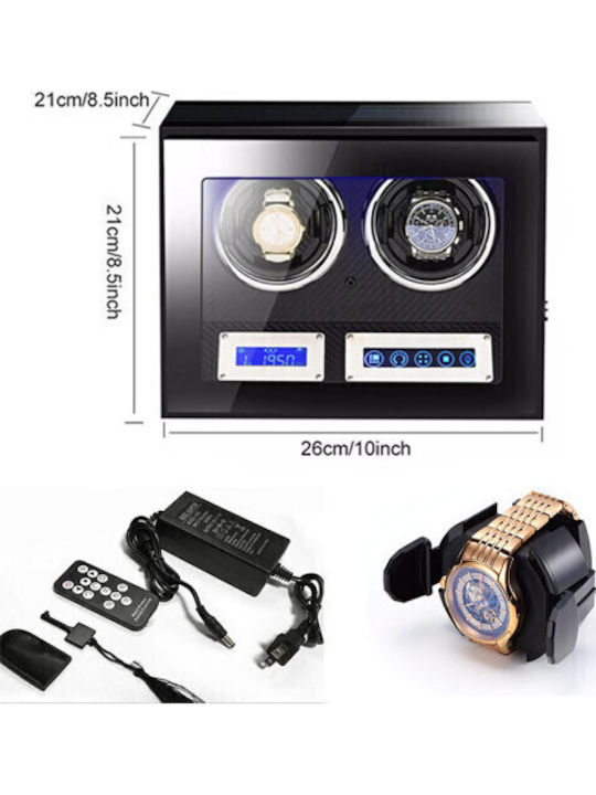 Luxury Watch Winder 2 Carbon Automatic Watch Rotator By Iuni