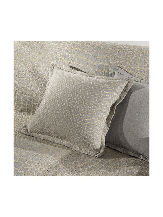 Guy Laroche Decorative Pillow Case Bali Made of 100% Cotton Golden 50x50 cm