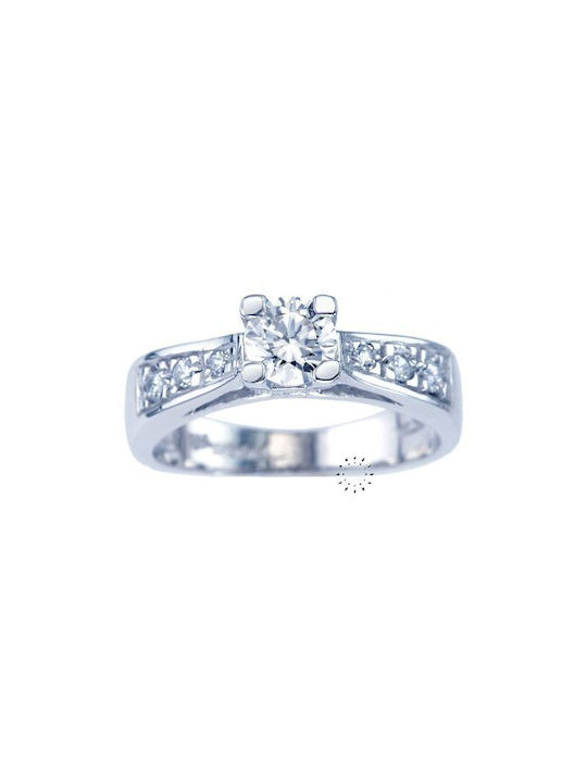 Savvidis Single Stone from White Gold 14K