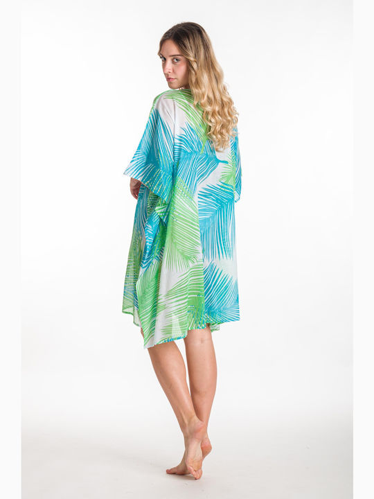 Rima Beachwear Damen Kaftan Strand Türkis