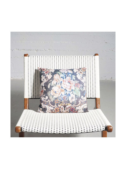 Supergreens Sofa-Kissen aus Samt Schwarz 45x45cm