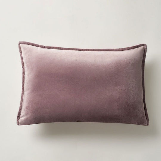 Gofis Home Dekorativer Kissenbezug Winter 710/19 aus Samt Mauve Grau 30x50cm