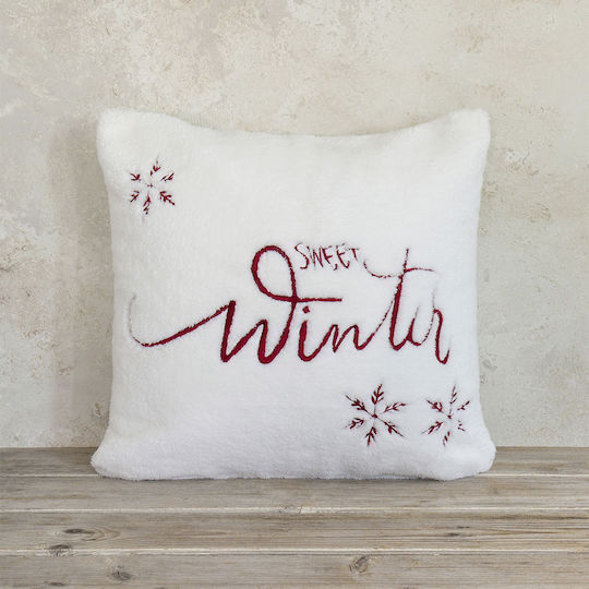Nima Throw Pillow Sweet White Red 45x45cm Nima Throw Pillow Sweet White Red 45x45cm