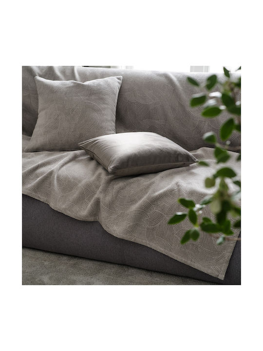Gofis Home Διακοσμητική Μαξιλαροθήκη Nimbus από Βελούδο Grey 50x50εκ.