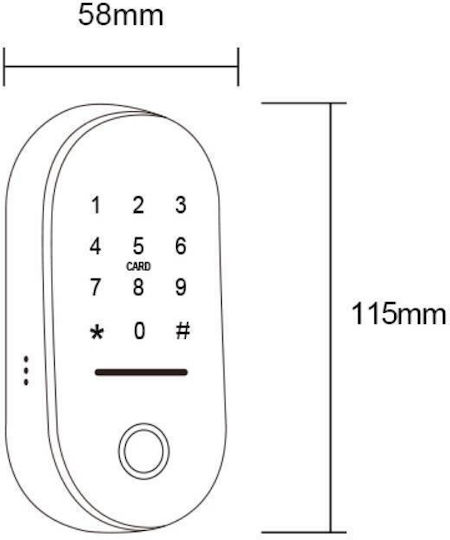 TTLOCK Ηλεκτρονική Κλειδαριά Smart Lock με Σύνδεση Bluetooth και Wi-Fi