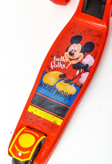 Kinderroller Mickey 3-Rad mit LED-Beleuchtung Rot