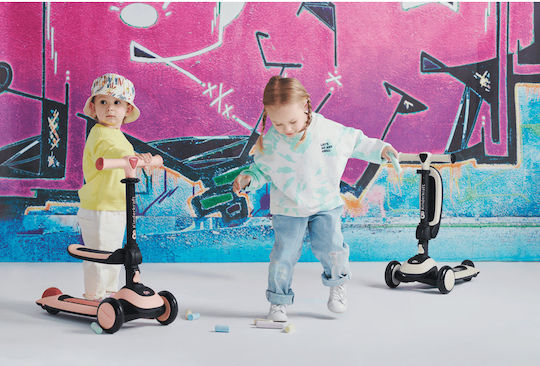 Kinderkraft Kinderroller Halley 3-Rad mit Sitz Steinweiß